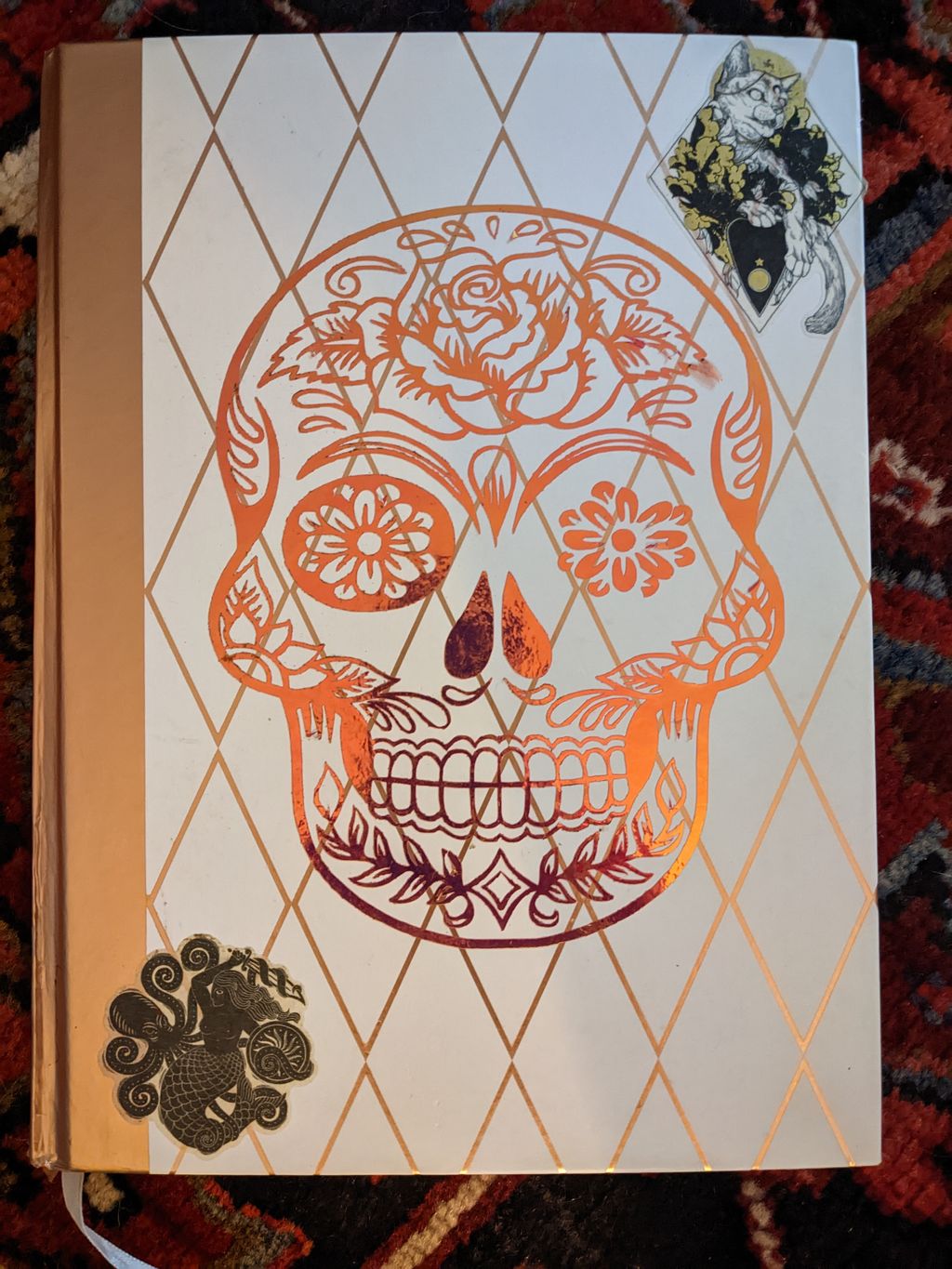 Journal with skull sticker